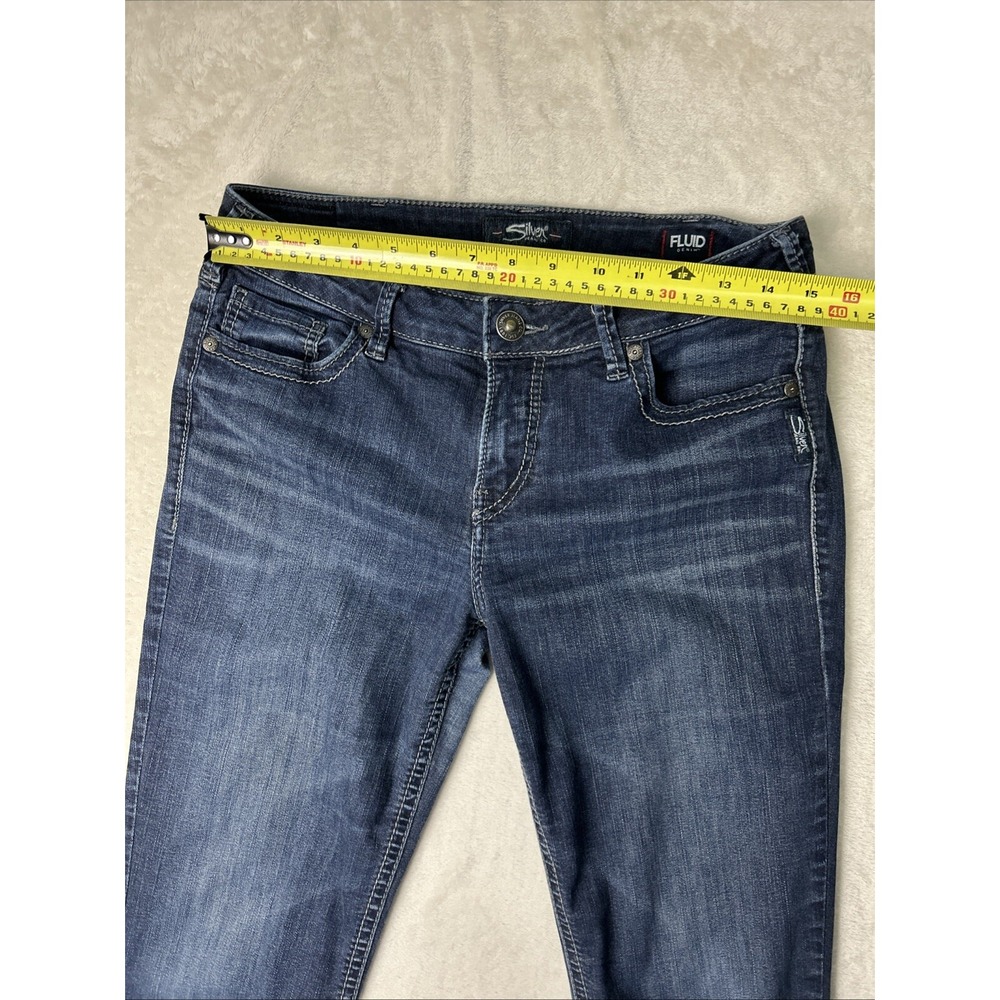 Silver Suki Womens High Slim Boot Jeans 31x31 Actual 30x29 Blue Denim - Picture 5 of 9
